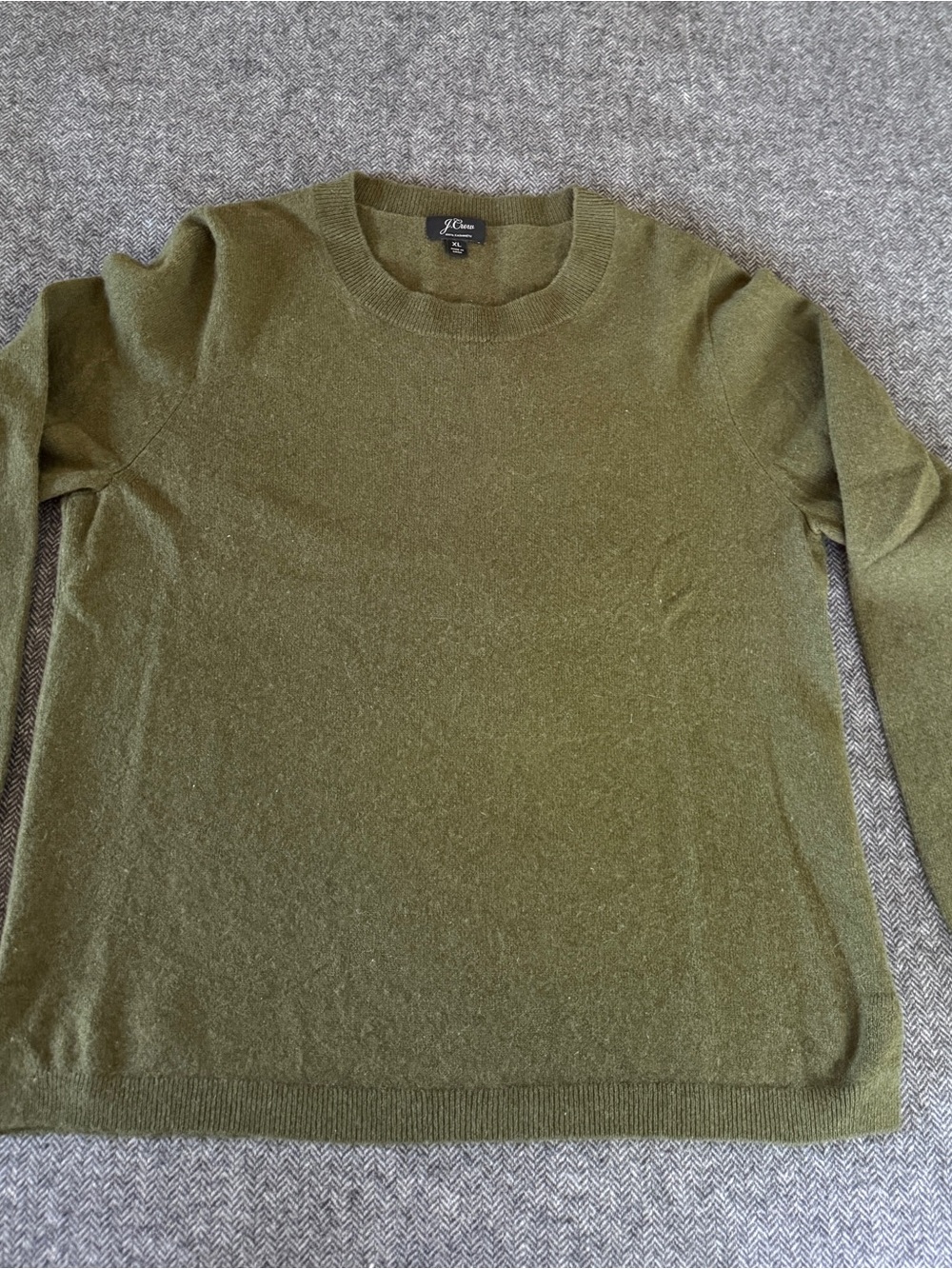 J. Crew Olive Green Crewneck Sweater